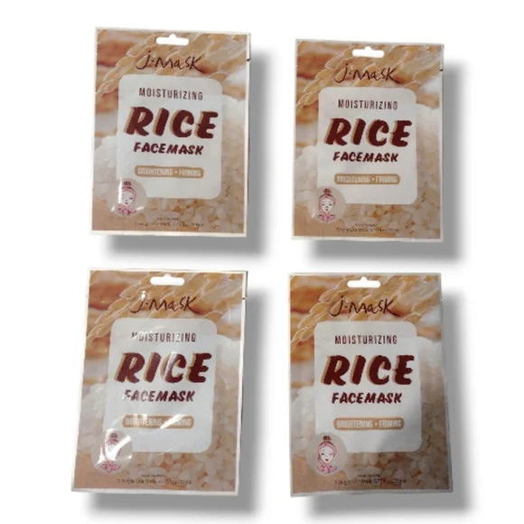 J. Mask Moisturizing Rice Face Mask - 4 Pack - Picture 4 of 4